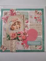 Kaart vintage bloemen en hart, Ophalen of Verzenden, Nieuw, Overige thema's