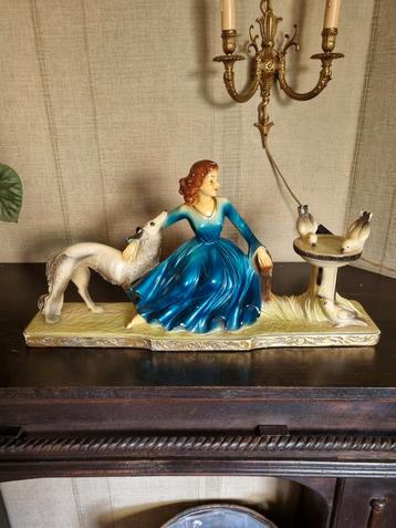 Meisje met Hazewindhond, Merlini nr 546 beschikbaar voor biedingen