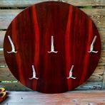 Mid Century Modern Teak Houten Kapstok - Rond - 70,5CM, Ophalen of Verzenden, Zo goed als nieuw, Hout, Wandkapstok