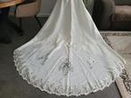 Bruidsjurk sleep, Kleding | Dames, Ophalen of Verzenden, Zo goed als nieuw, Wit, Accessoires