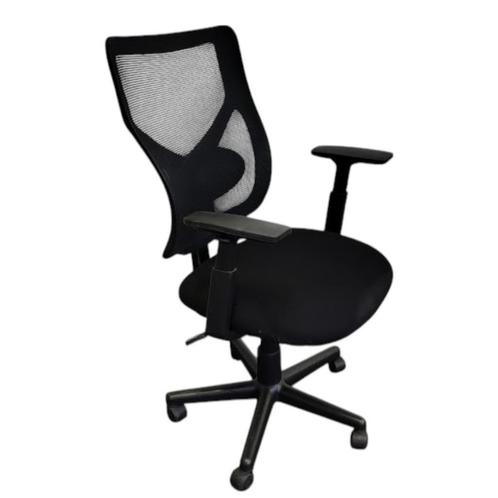 Basic Bureaustoel Zwart Netweave, Huis en Inrichting, Bureaustoelen, Gebruikt, Bureaustoel, Zwart, Ergonomisch, Ophalen of Verzenden
