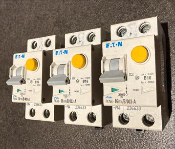 3x Eaton Aardlekautomaat PKN6-16/1N/B/003-A beschikbaar voor biedingen