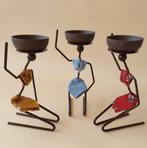 Afrikaanse Kandelaar Beeldje Poppetje Figuur Vrouwen Afrika, Huis en Inrichting, Verzenden, Nieuw, Rood, Kandelaar