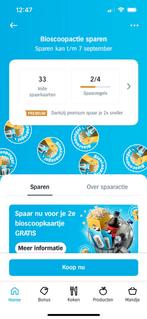 Volle kaarten AH bioscoop zegels, Albert Heijn, Ophalen
