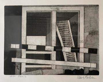 Litho in zwart wit van Hans Laban beschikbaar voor biedingen