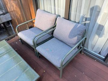 Jysk Tuinstoelen - Groen met grijze kussens beschikbaar voor biedingen