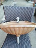 Prachtig fonteintje schelpvorm, koffiekleur mokka 47x32,5 cm, Ophalen, Zo goed als nieuw, Bruin