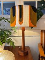 Vintage tafellamp van teak, Hout, Gebruikt, 50 tot 75 cm, Scandinavische mid century