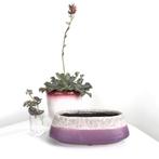 lila paars plantenbakje BLOEMPOT Deens keramiek retro bakje, Gebruikt, Binnen, Ophalen of Verzenden, Overige vormen