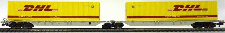 ROCO 66983 Containerdraagwagen DHL  2 x 45Ft, Hobby en Vrije tijd, Modeltreinen | H0, Nieuw, Wagon, Gelijkstroom, Roco, Analoog