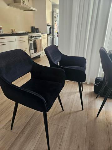 6 Woood Jelle eetkamerstoelen zwart beschikbaar voor biedingen