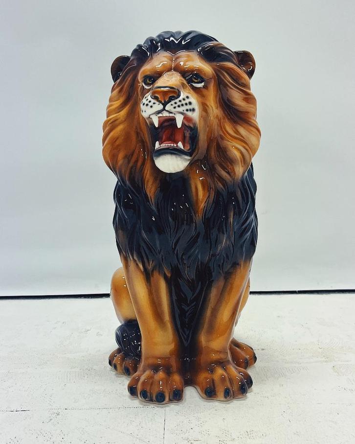 Leeuw Beeld Keramiek, Verzamelen, Beelden en Beeldjes, Nieuw, Dier, Ophalen of Verzenden
