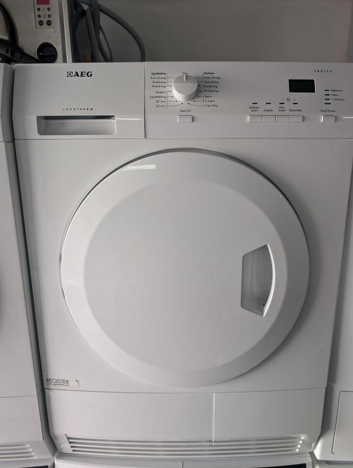 Degelijke AEG T61270AC - Condensdroger, Witgoed en Apparatuur, Wasdrogers, Refurbished, Condens, Voorlader, 6 tot 8 kg, 85 tot 90 cm