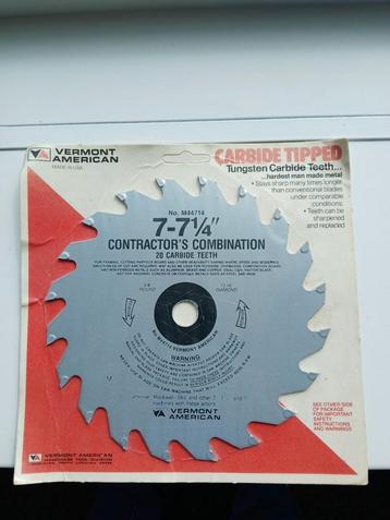 Vermont American Cirkelzaagblad 7-7 1/4" Nieuw beschikbaar voor biedingen