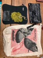 Tassen/portemonnee,leren katoenen tasje, built (tablet hoes), Ophalen of Verzenden, Gebruikt, Zwart, Handtas