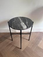 Bijzettafel marmer look natuursteen, Huis en Inrichting, Tafels | Bijzettafels, Ophalen of Verzenden, Rond, Minder dan 55 cm, 45 tot 60 cm