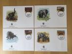 FDC Oeganda 1991 WNF olifanten, Postzegels en Munten, Postzegels | Eerstedagenveloppen, Ophalen of Verzenden, Onbeschreven, Rest van de wereld