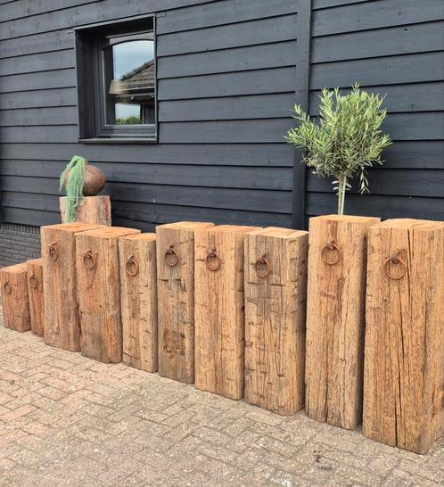 Keuze uit 150 Meerpalen/Meerpaal Sokkels & Zuilen, Tuin en Terras, Tuinmeubel-accessoires, Gebruikt, Ophalen