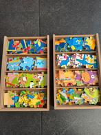 Twee dozen met vier verschillende houten puzzels izgs, Ophalen of Verzenden, 10 tot 50 stukjes, Zo goed als nieuw, Van hout
