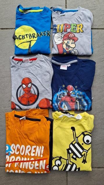 122-128 korte pyjama's zomer 7X Super mario, Minions en meer beschikbaar voor biedingen