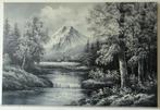 Klassiek Schilderij van een Berg / Natuur, Acrylverf op Doek, Antiek en Kunst, Kunst | Schilderijen | Klassiek, Ophalen