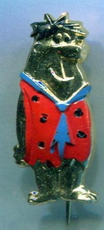 Fred Flintstones rood op koper stripfiguur speldje ( R_144 ) beschikbaar voor biedingen