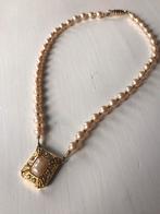 Parelketting collier goud verguld statement  jewellery oud, Ophalen of Verzenden, Gebruikt, Overige materialen