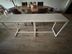 Side tabel, Huis en Inrichting, Tafels | Sidetables, Gebruikt, Ophalen of Verzenden, Metaal, 150 tot 200 cm