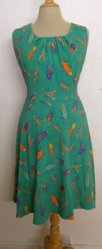 Grappige groene insecten print jurk van Lien & Giel! M beschikbaar voor biedingen