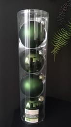 4 grote glazen kerstballen groen 10 cm Intratuin nieuw, Ophalen of Verzenden, Nieuw