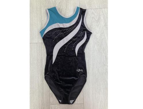 ** ZGAN Agiva Gympakje Turnpakje Velours Turnpak Mt. 164 **, Sport en Fitness, Turnen, Zo goed als nieuw, Materiaal, Kindermaat 146 t/m 176