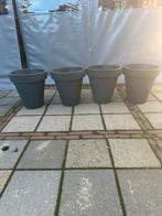 Kunststof plantenbakken - Leisteenlook, Tuin en Terras, Kunststof, Rond, Ophalen of Verzenden, Zo goed als nieuw