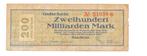 Duitsland 200 miljard Mark 1923 Tegoedbon Passau