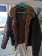 Leren pilotenjas met schapenvacht voering | lammy shearling, Ophalen of Verzenden, Gedragen, Maat 56/58 (XL), Bruin