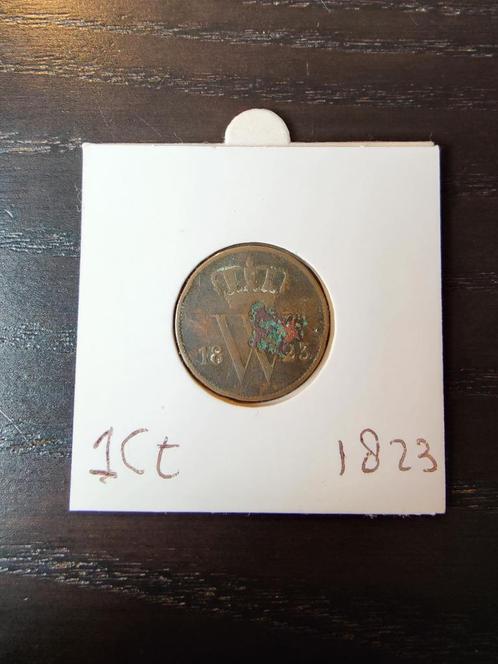 Nederland 1 Cent 1823 Koning Willem 1, Postzegels en Munten, Munten | Nederland, Losse munt, 1 cent, Koning Willem I, Ophalen of Verzenden