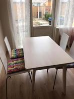 Eettafel - Wit, Rechthoekig, Ophalen, Overige materialen, Gebruikt, 100 tot 150 cm