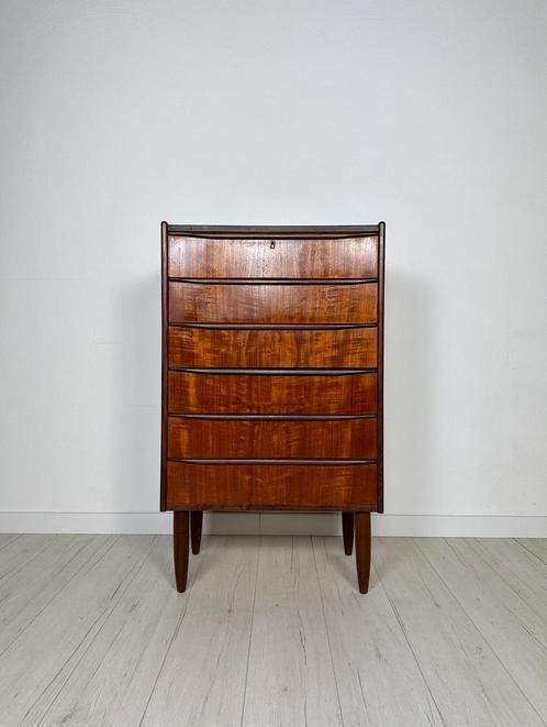 Vintage Deense Ladekast Dressoir Dresser Teak Jaren 60, Huis en Inrichting, Kasten | Ladekasten, Zo goed als nieuw, 100 tot 150 cm