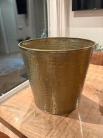 Gave gouden bloempot, Tuin en Terras, Bloempotten, Ophalen, Kunststof, Rond, Zo goed als nieuw