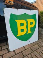 Emaille bord BP LANGCAT BUSSUM 75x75 cm, Ophalen of Verzenden, Gebruikt, Reclamebord