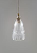 Art Deco glazen hanglamp mat glas Vintage, Huis en Inrichting, Lampen | Hanglampen, Ophalen of Verzenden