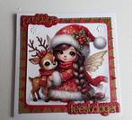 Zelfgemaakte kerstkaart met envelop, Ophalen of Verzenden, Nieuw, Kerst, Knipvel