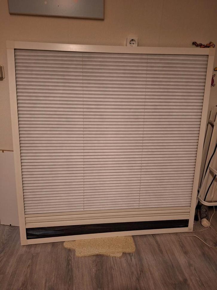 Raamrolhor Plissé, Huis en Inrichting, Stoffering | Gordijnen en Lamellen, Zo goed als nieuw, 100 tot 150 cm, 100 tot 150 cm, Crème