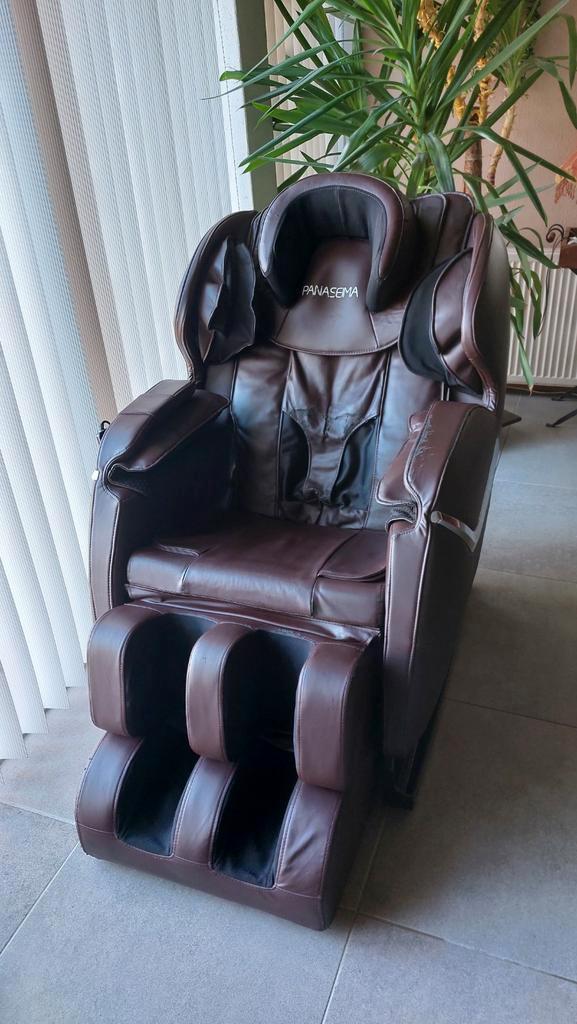 Panaseima Massagestoel - Uitgebreid & Functioneel, Huis en Inrichting, Fauteuils, Gebruikt, Kunststof, Leer, 75 tot 100 cm, 100 tot 125 cm