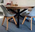 5 mooie stevige eetkamerstoelen van loods 5 teab, Huis en Inrichting, Stoelen, Ophalen, Kunststof, Gebruikt, Grijs