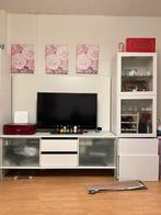 Witte TV meubel met opbergruimte, Huis en Inrichting, Kasten | Televisiemeubels, Ophalen, Kunststof, 150 tot 200 cm, Zo goed als nieuw