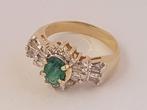 1,75 Carat Natural Emerald And Diamond Ring, Verzenden, Zo goed als nieuw, 17 tot 18, Dame of Heer