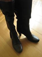 Comfortabel elegant zwart leren laarzen AIRSTEP 40 snazzeys, Hoge laarzen, Verzenden, Zwart, Airstep