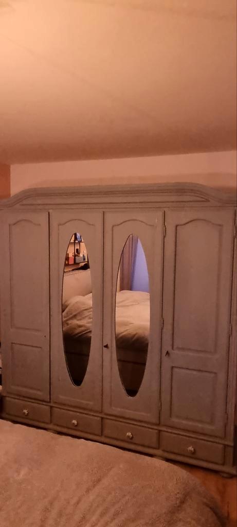 Kledingkast massief hout  krijtverf Annie Sloan, Huis en Inrichting, Kasten | Kledingkasten, Zo goed als nieuw, 200 cm of meer