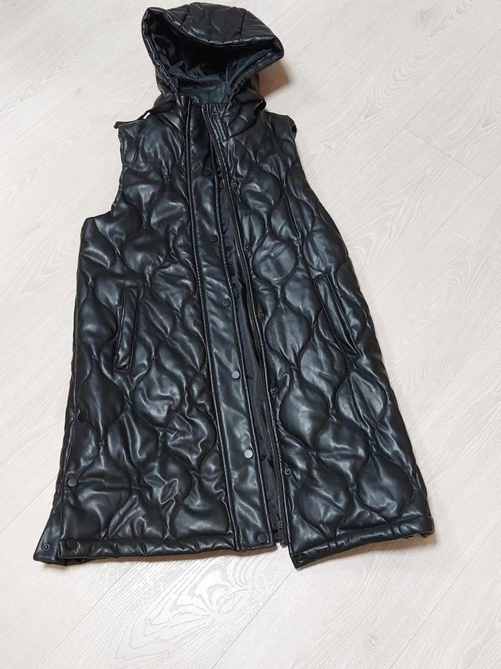 Leren Bodywarmer Dames - Maat S, Kleding | Dames, Bodywarmers, Zo goed als nieuw, Maat 36 (S), Zwart, Ophalen of Verzenden