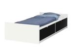 Ikea Flaxa 90 x 200 met matras, Huis en Inrichting, Slaapkamer | Bedden, Wit, Zo goed als nieuw, Ophalen